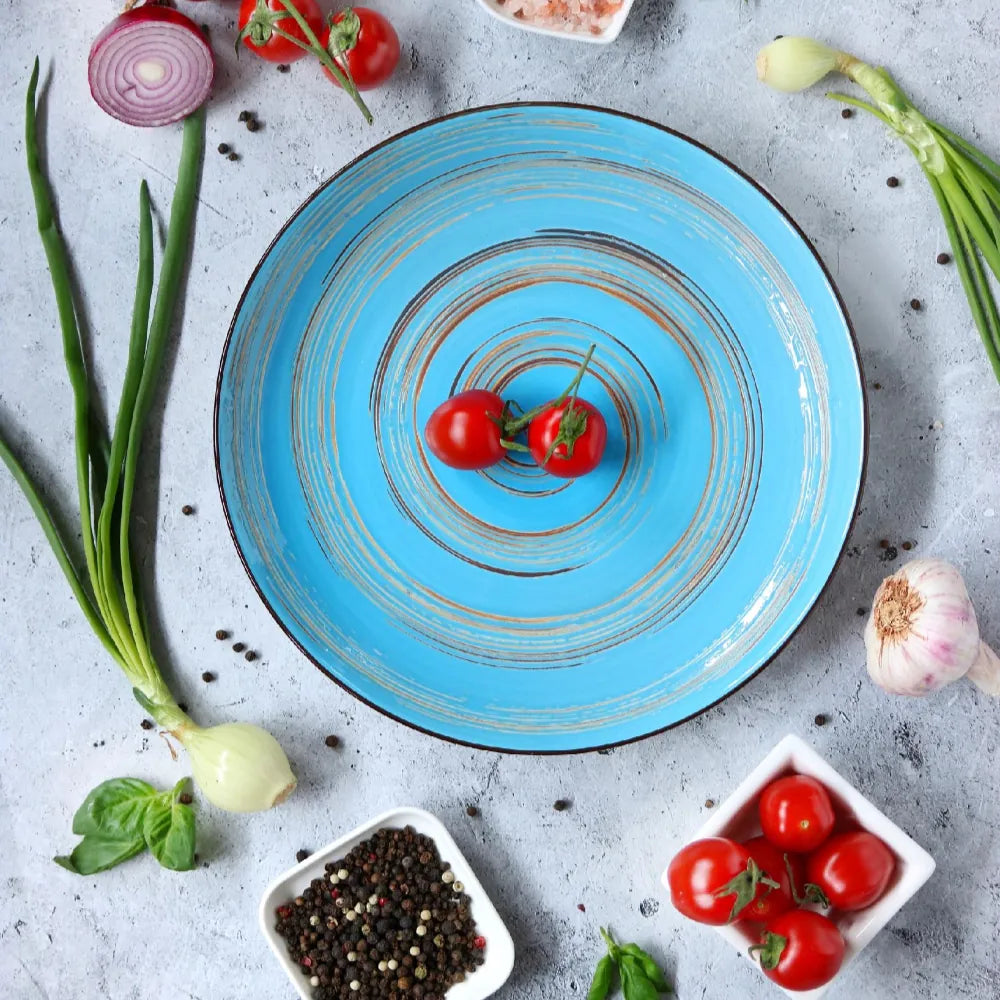 Wilmax Teller 20 cm Blau aus Porzellan