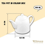 Wilmax Teekanne 900 ml Weiß Porzellan WL-994007/A