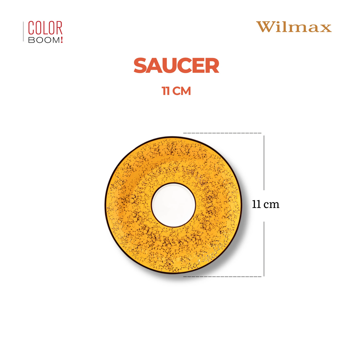 Wilmax Untertasse 11 cm Gelb aus Porzellan