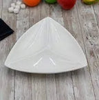 Wilmax Servierplatte 24 cm mit 3 Fächern Weiß aus Porzellan