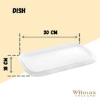 Wilmax Servierplatte 30 x 18 cm aus Porzellan, Weiß WL-992661/A