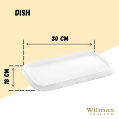 Wilmax Porzellanplatte, rechteckig, 30 x 18 cm, WL-992661/A