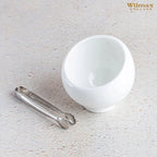 Wilmax Zuckerschale 8,5 × 9 cm 6er-Set Weiß aus Porzellan