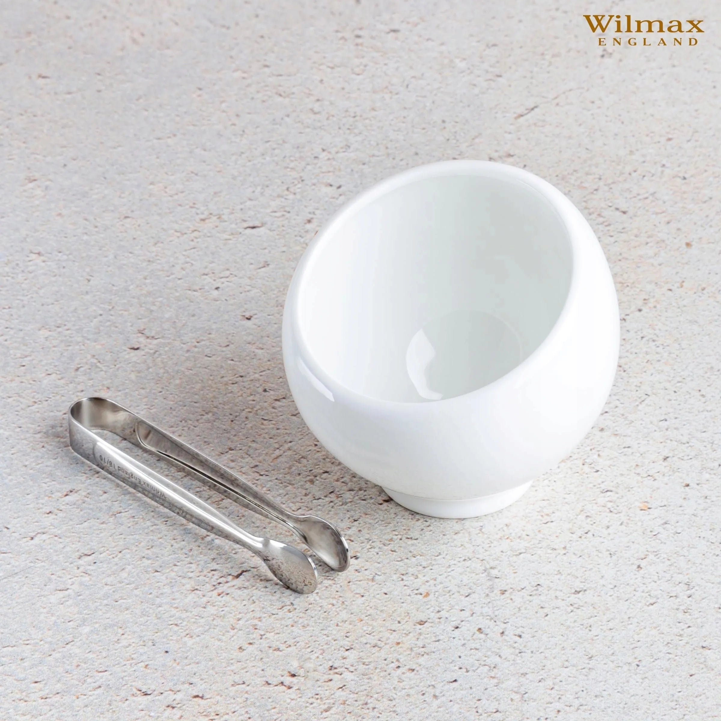 Wilmax Zuckerschale 8,5 × 9 cm 6er-Set Weiß aus Porzellan