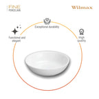 Wilmax Sojaschale 7,5 cm Weiß aus Porzellan