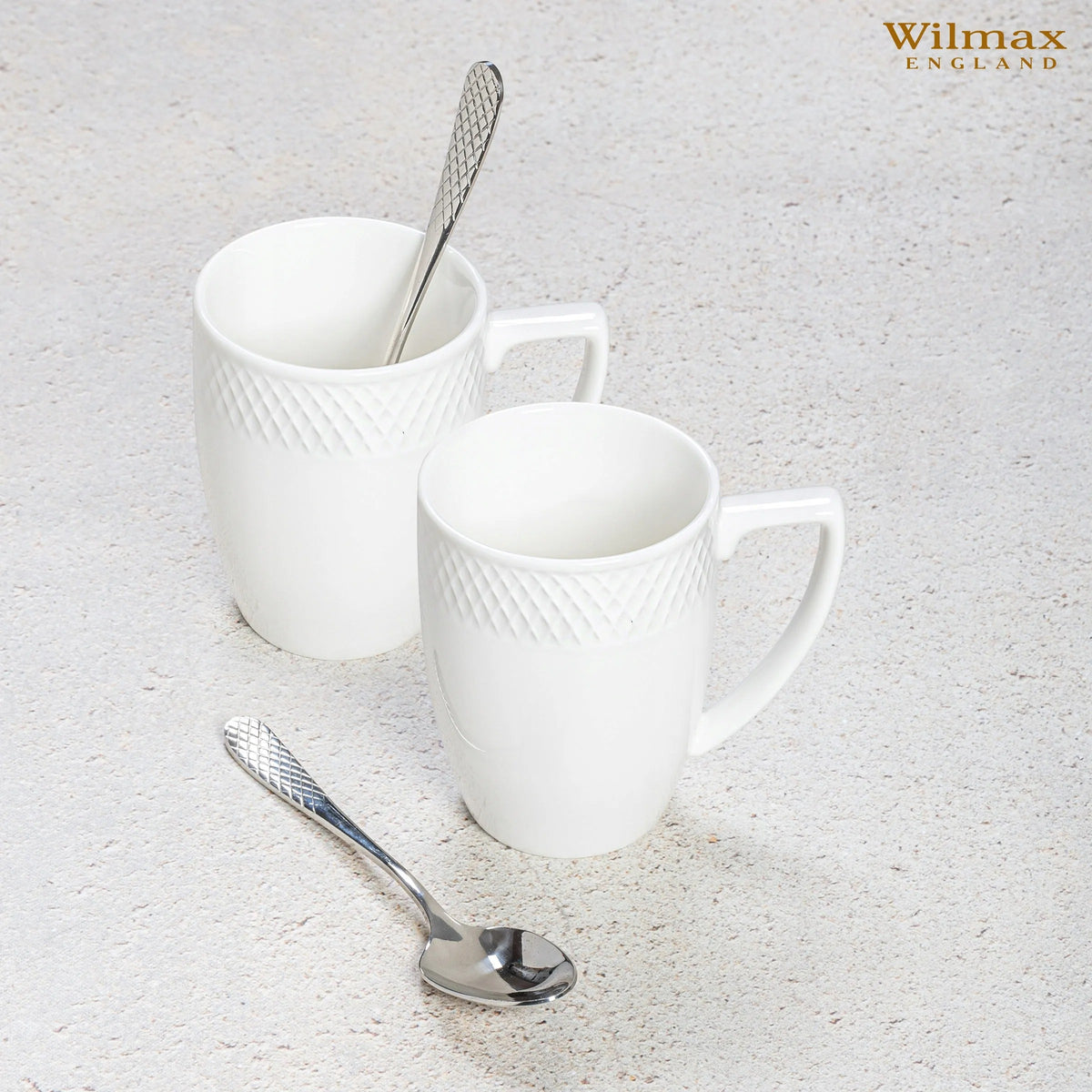 Wilmax Teelöffel 14 cm 6er-Set Silber aus Edelstahl