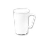 Wilmax Becher 420 ml Weiß Porzellan für Kaffee und Tee WL-993089/A