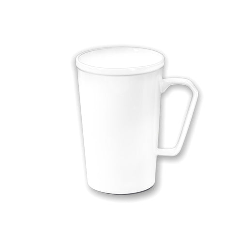 Wilmax Becher 420 ml Weiß Porzellan für Kaffee und Tee WL-993089/A