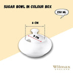 Wilmax Zuckerdose mit Deckel 250 ml Weiß Porzellan WL-995021/A