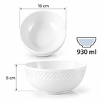 Wilmax Schale 16 cm 930 ml 2er-Set Weiß aus Porzellan