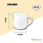 Wilmax Milch- und Sahnegießer 200 ml Weiß Porzellan WL-995005/A