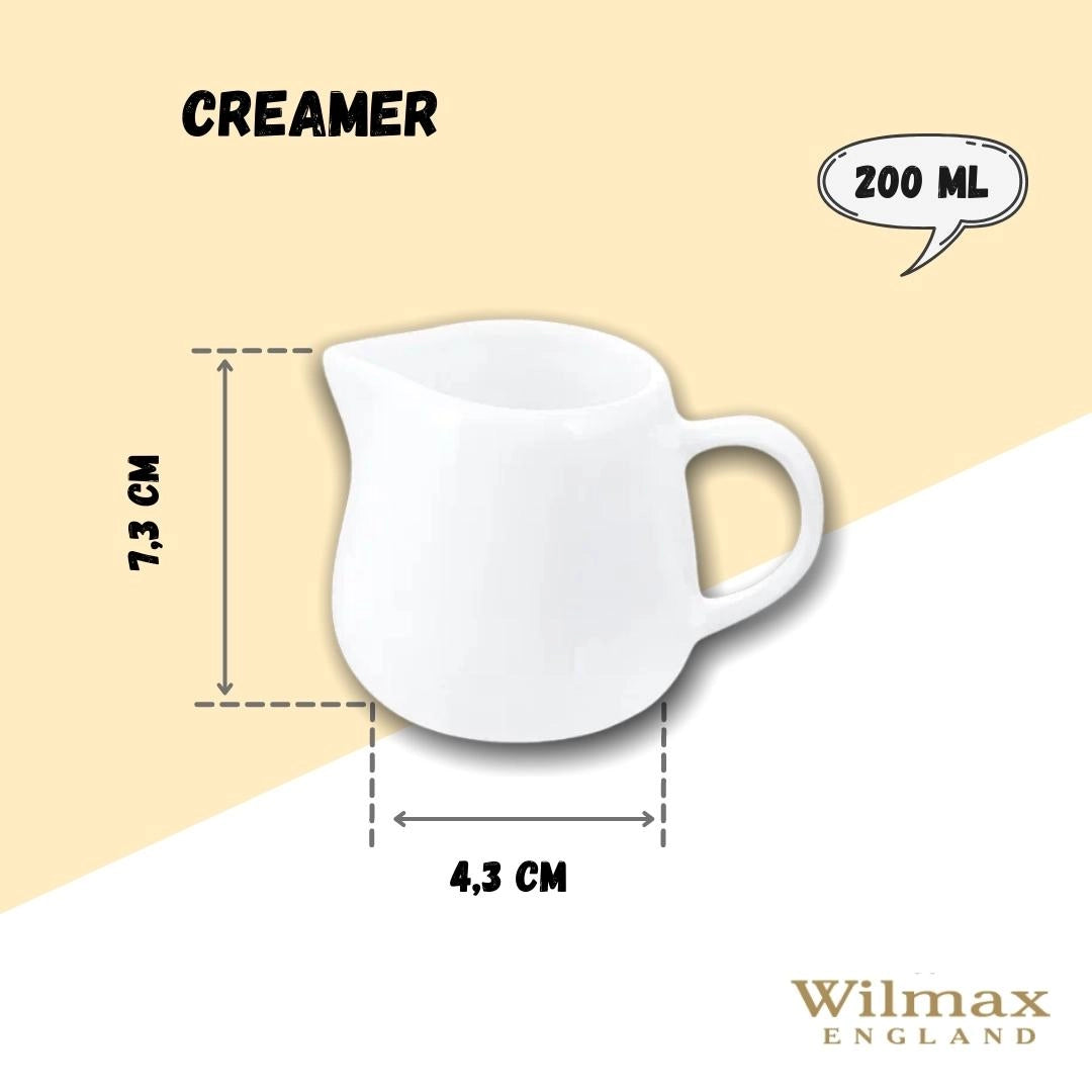 Wilmax Milch- und Sahnegießer 200 ml Weiß Porzellan WL-995005/A