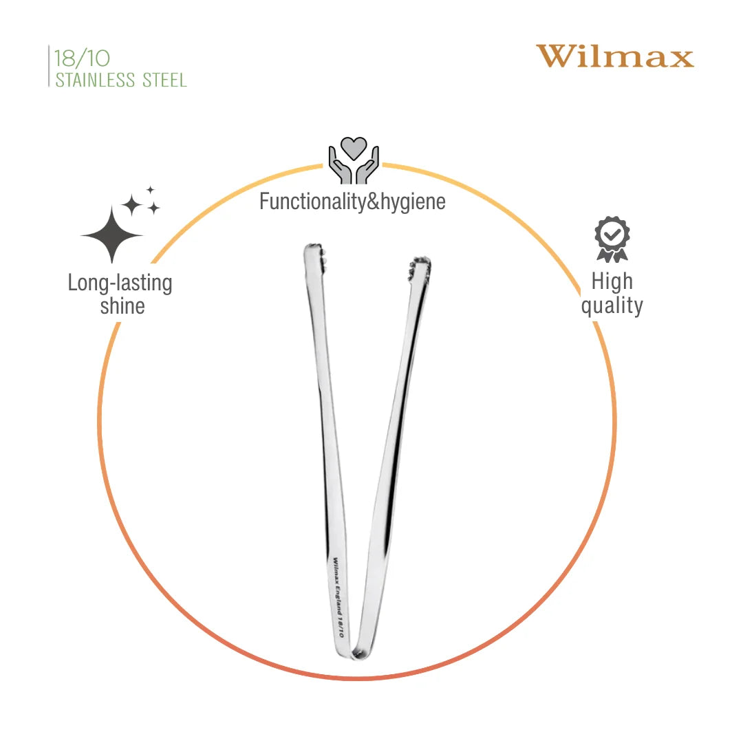 Wilmax Eiszange 15 cm Silber aus Edelstahl