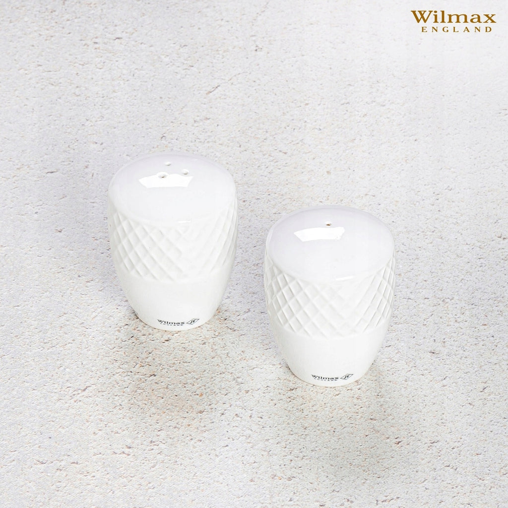 Wilmax Salz & Pfeffer Set Weiß Porzellan WL-880124/SP