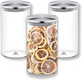 Wilmax Vorratsglas 1100 ml mit Edelstahldeckel 3er-Set Transparent