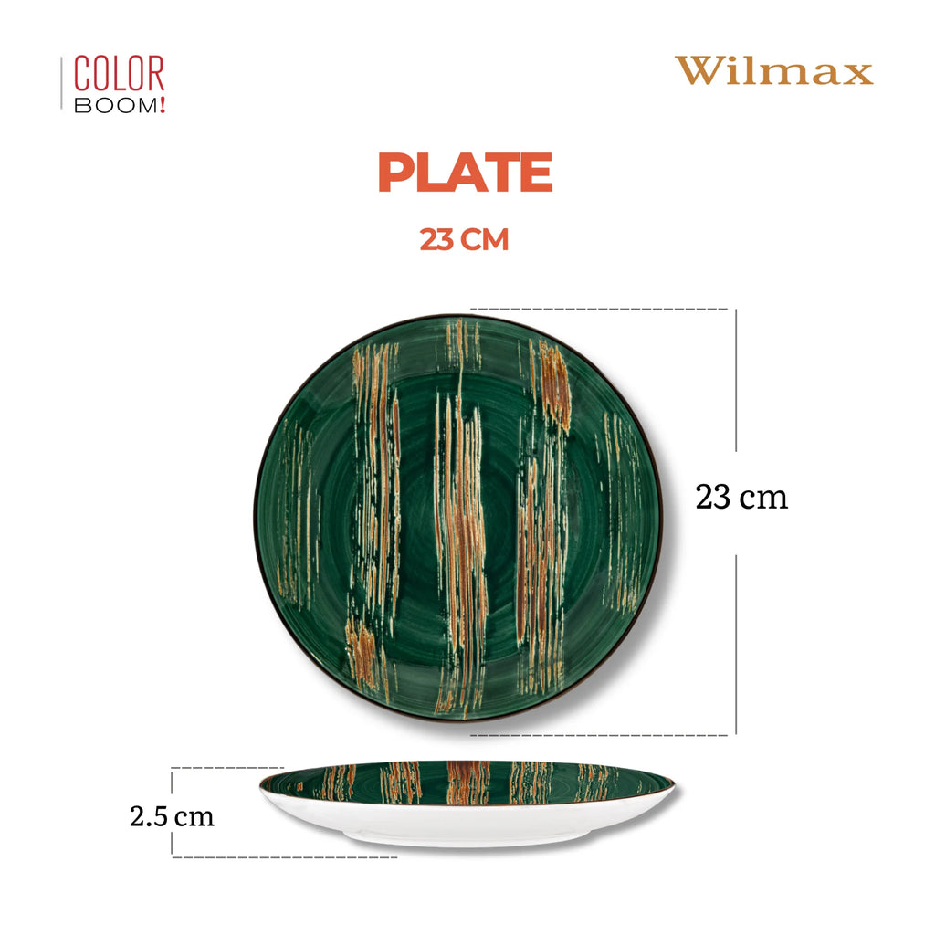 Wilmax Teller 23 cm Grün aus Porzellan