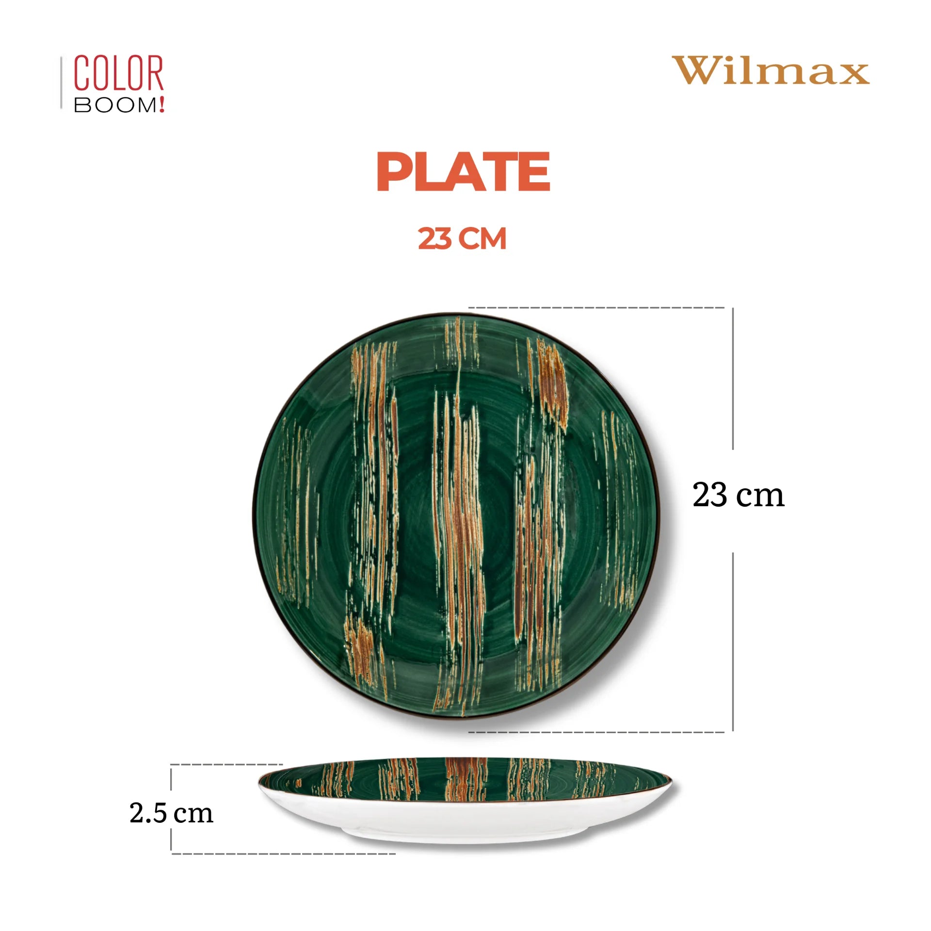 Wilmax Teller 23 cm Grün aus Porzellan