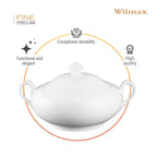 Wilmax Suppenterrine mit Deckel 2800 ml Weiß aus Porzellan