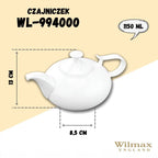 Wilmax Teekanne 1150 ml Weiß Porzellan WL-994000/A