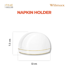 Wilmax Serviettenhalter Weiß Porzellan WL-880102901/A