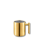 Wilmax Doppelwandiger Becher 350 ml Gold aus Edelstahl