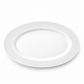 Wilmax Ovale Servierplatte 35 × 25 cm Weiß aus Porzellan