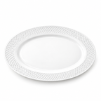 Wilmax Ovale Servierplatte 35 × 25 cm Weiß aus Porzellan