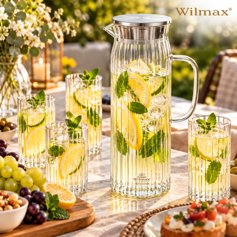 Wilmax Glas 350 ml Transparent aus Borosilikatglas