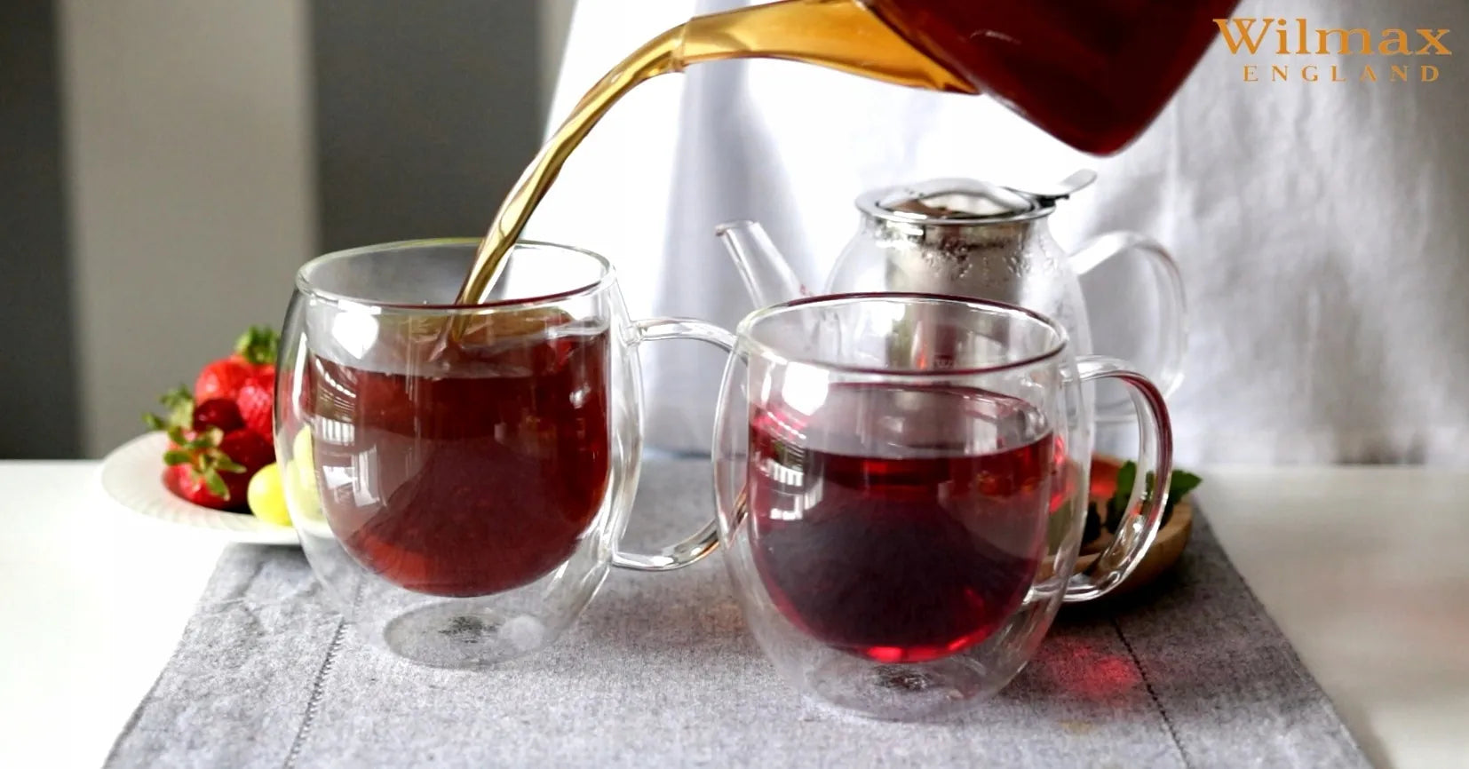 Wilmax Doppelwandige Tasse 500 ml Transparent aus Glas