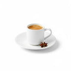 Wilmax Espressotassen mit Untertassen 90 ml 2er-Set Weiß aus Porzellan