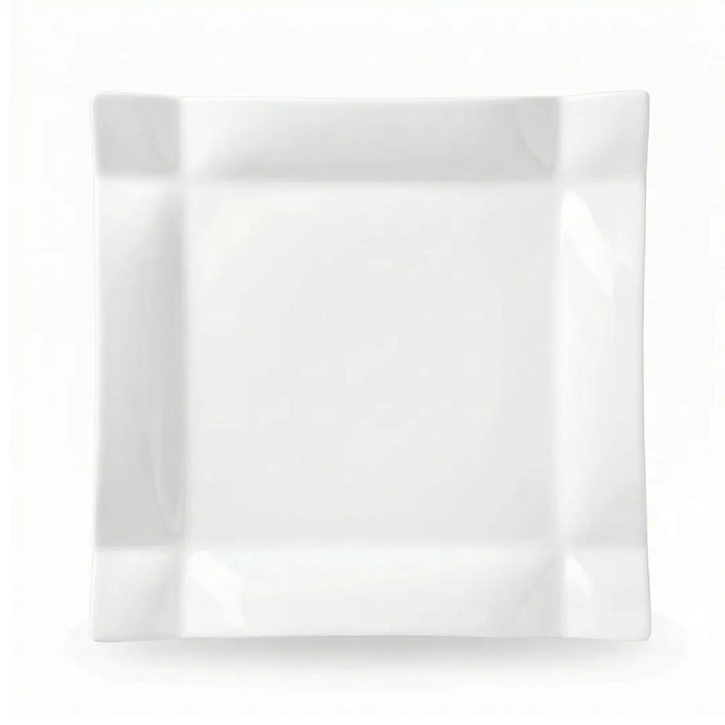 Wilmax Quadratische Servierplatte 29 × 29 cm Weiß aus Porzellan