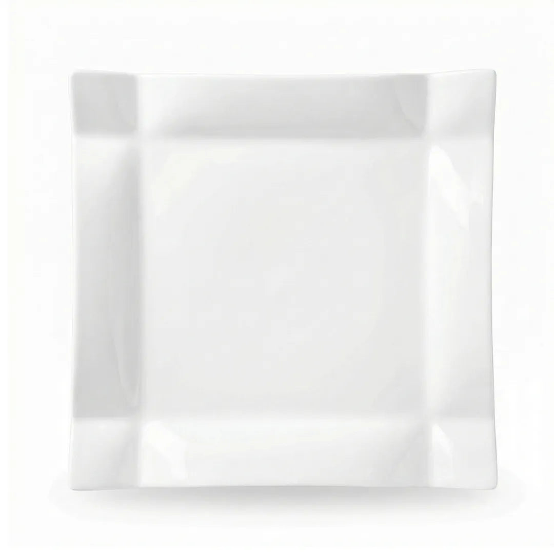Wilmax Quadratische Servierplatte 29 × 29 cm Weiß aus Porzellan