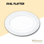 Wilmax Servierplatte oval 35x25 cm Weiß Porzellan WL-880103/A