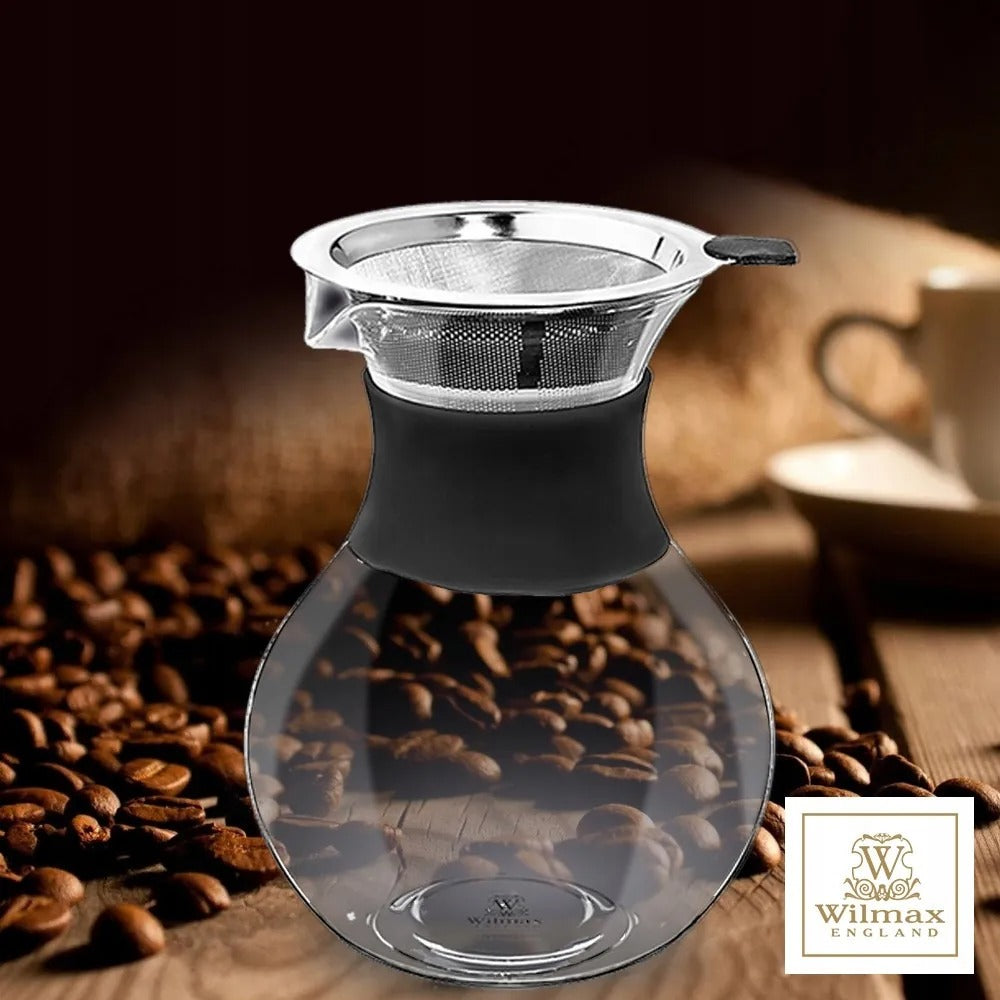 Wilmax Kaffeedekanter 950 ml Transparent aus Borosilikatglas