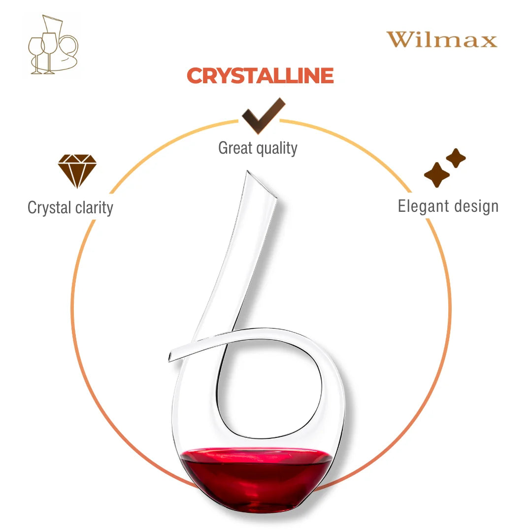 Wilmax Weindekanter 1000 ml Transparent aus Wilmax Crystalline-Serie
