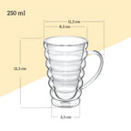 Wilmax Doppelwandiger Thermobecher 250 ml Transparent aus Glas