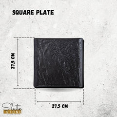 Wilmax Quadratische Platte SlateStone 27 cm Schwarz WL-661107/A