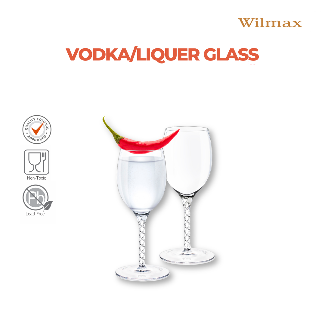 Wilmax Wodka- und Likörglas 65 ml 2er-Set Transparent aus Wilmax Crystalline-Serie