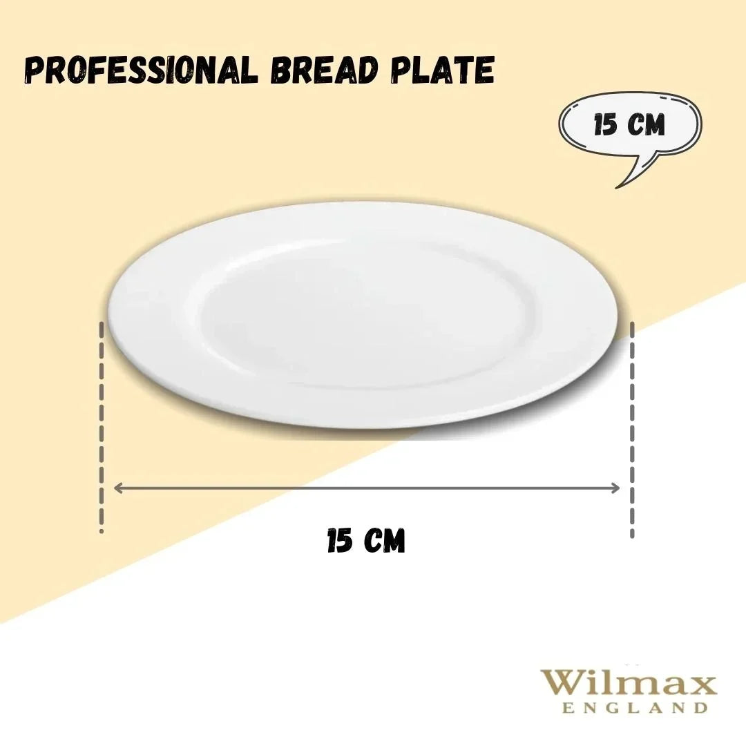 Wilmax Brotteller 15 cm Weiß aus Porzellan