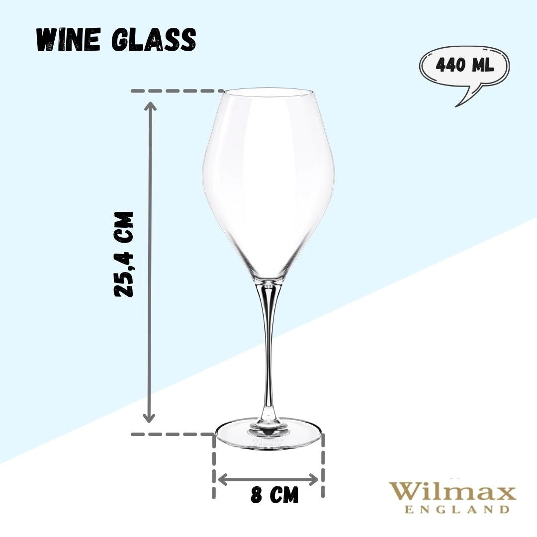 Wilmax Weinglas konisch 440 ml Kristallglas Transparent 2er Set WL-888045/2C