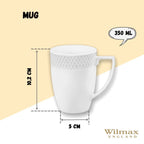 Wilmax Tasse 350 ml Weiß Porzellan 2er Set WL-880108/2C