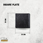 Wilmax Quadratischer Teller SlateStone Schwarz 13 x 13 cm Porzellan WL-661104/A