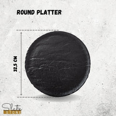 Wilmax Teller SlateStone Rund Schwarz 33 cm WL-661129/A
