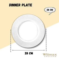 Wilmax Teller 28 cm Weiß Porzellan 2er Set WL-880117/2C