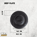 Wilmax Tiefer Teller 25.5 cm 350 ml 2er Set Schwarz WL-661130/A2