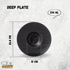 Wilmax SlateStone tiefer Teller 2er Set 27 cm, 250 ml – WL-661116/2A