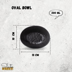 Wilmax Ovale Schale SlateStone Schwarz 13 x 10 x 6 cm Porzellan WL-661118/A