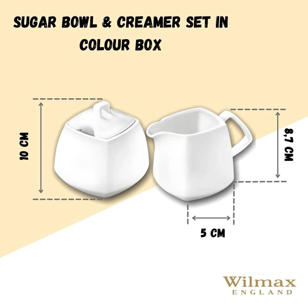 Wilmax Zucker- und Milch Set Weiß Porzellan Ilona WL-995028/2C