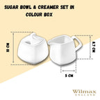 Wilmax Zucker- und Milch Set Weiß Porzellan Ilona WL-995028/2C