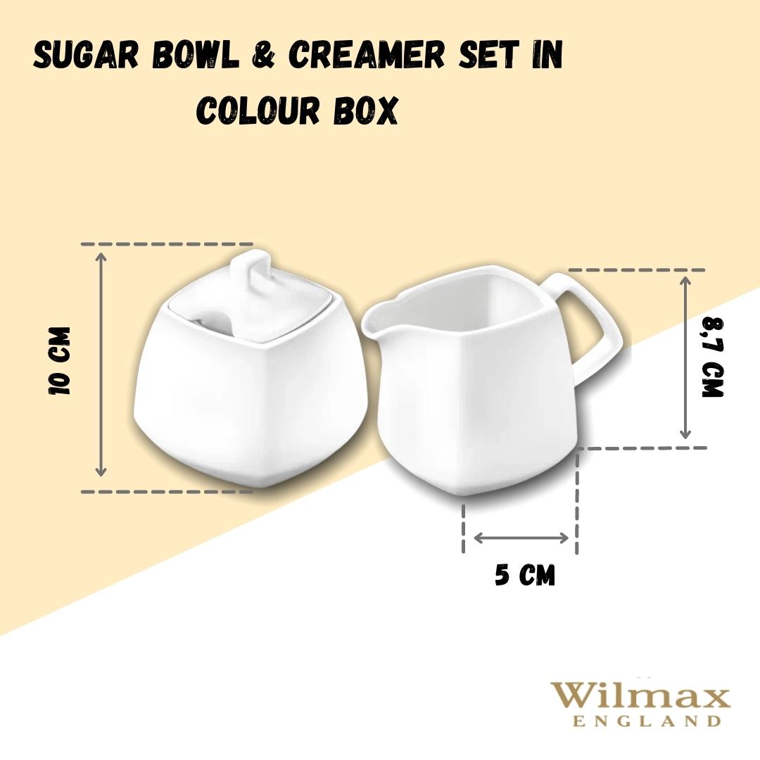 Wilmax Zucker- und Milch Set Weiß Porzellan Ilona WL-995028/2C